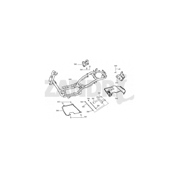 Framedelen Santini Capri 125 matzwart