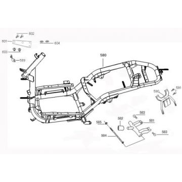 Framedelen Benzhou ZN50QT-36 zwart