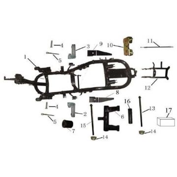Framedelen China LX zwart