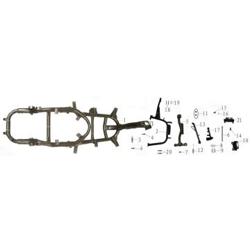 Framedelen China Touring zwart