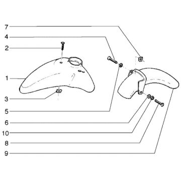 Voorspatbord Piaggio Liberty 50 2-takt AC ←2006