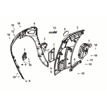 Front cover Sym Fiddle IV 50 E5 Green (GN-546U)