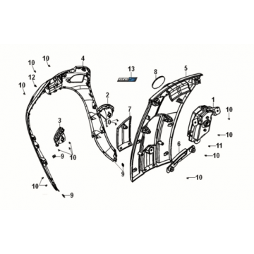 Front cover Sym Fiddle IV 50 E5 Gray (GY-430C)