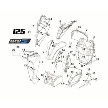 Front cover Sym Symphony ST 125i LC E5 GREY (GY-010U)