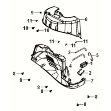 Front fender Sym Fiddle IV 125i LC ABS E5 2020-2021