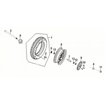 Voorwiel Sym Fiddle IV 50 Euro 5