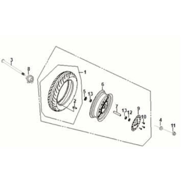 Front Wheel Sym Orbit III 125I E5