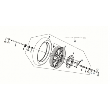 Front wheel Sym Symphony ST 50 E5