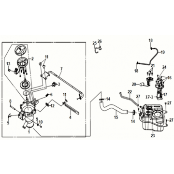 Fuel tank Sym Orbit III 50 E5