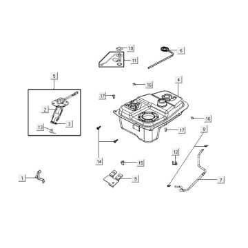 Fuel tank Kymco Super8 R E5