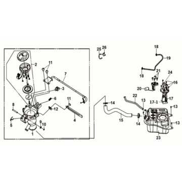 Fuel tank Sym X-Pro 50 E5