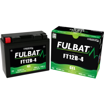 Accu Fulbat FT12B-4 (YT12B-4) onderhoudsvrij gel