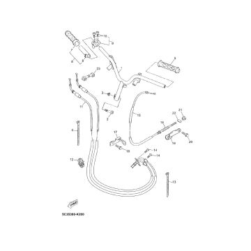 Stuur - Hanvatten - Gaskabel - Remkabel Yamaha Neo's 4-takt 2008→ Gashandel Zundapp GTS 50 529-026 tm 029