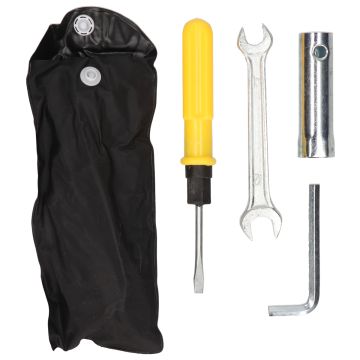 Gereedschap set 4-takt (4delig) steeksleutel 10-12/bougiesleutel 16mm/schroevendraaier 2-zijdig