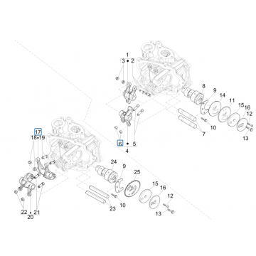 Nokkenas - Nokkenastandwiel - Tuimerlaars Piaggio Beverly 125 RST 4V Euro 3 2010-2015