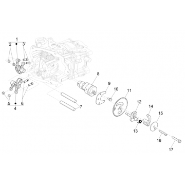 Nokkenas - Nokkenastandwiel - Tuimerlaars Piaggio Beverly 300 HPE 4V ABS Euro 5 2021-2022