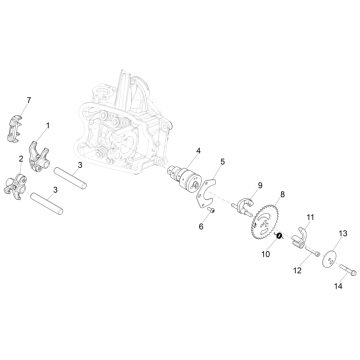 Nokkenas - Nokkenastandwiel - Tuimerlaars Piaggio MP3 350 Maxi Sport ABS Euro 4 2018-2020