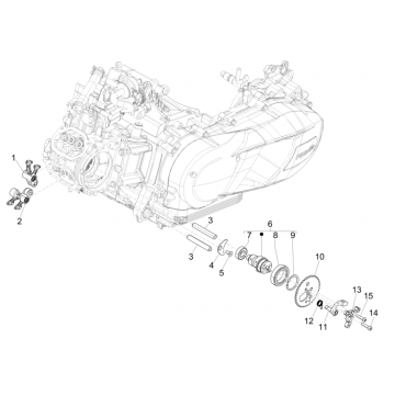 Nokkenas - Nokkenastandwiel - Tuimerlaars Vespa GTS 125 IE ABS Euro 4 2019