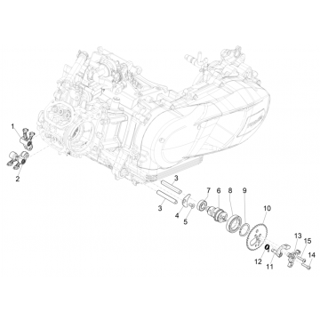 Nokkenas - Nokkenastandwiel - Tuimerlaars Vespa GTS 125 IE ABS Euro 5 2021
