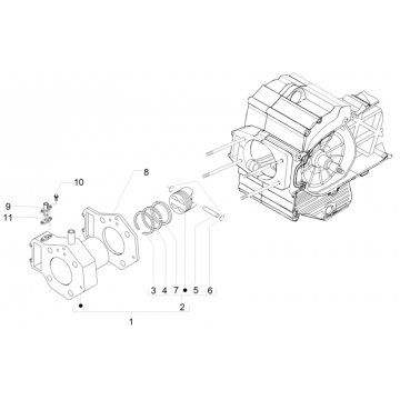 Cilinder - Zuiger Piaggio MP3 500 LT Business 2014-2016