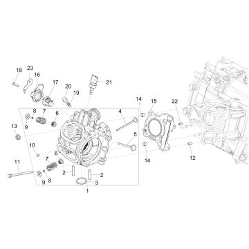 Cilinderkop - Kleppen Piaggio Medley 150 ie ABS Euro 4 2016-2020