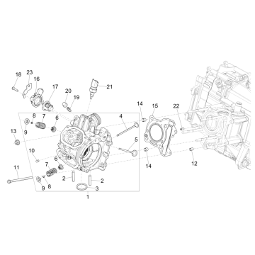 Cilinderkop - Kleppen Vespa GTS 125 IE ABS Euro 4 2019