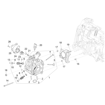 Cilinderkop - Kleppen Vespa GTS 125 ie ABS Euro 5 2021
