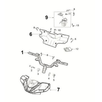 Handlebar Peugeot Speedfight 4 50i E5