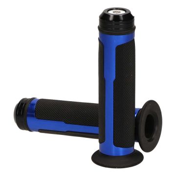 Handvatset zwart/blauw balansgewichten-tussenstuk aluminium Sportline universeel DMP