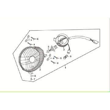Koplamp Sym Fiddle ll Euro 5