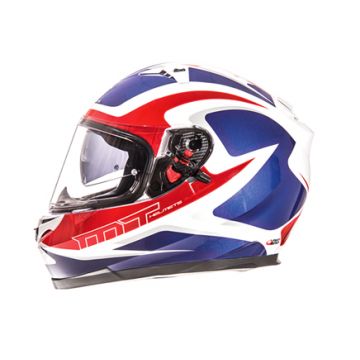 Helm integraal MT Blade Morph wit / rood / blauw