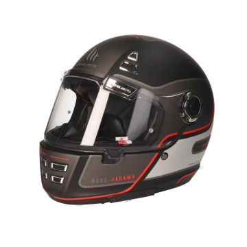 Helm integraal MT Jarama SV Baux mat zwart/grijs/zilver