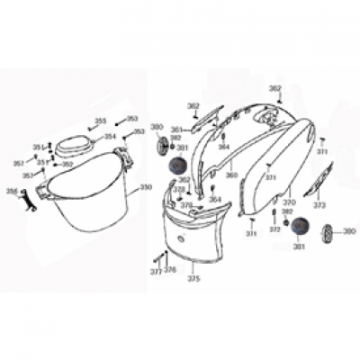 Helmbak - Motorschermen Benzhou YY50QT-15 creme