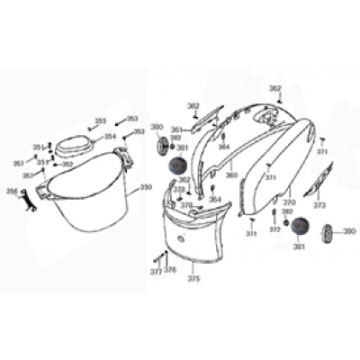 Helmbak - Motorschermen Benzhou YY50QT-15 zwart