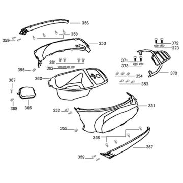 Helmbak - Motorschermen - Zijskirts - Achterdrager AGM VX50i