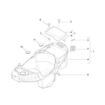 Helmbak Piaggio Liberty 4-takt