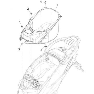 Helmbak Piaggio Liberty 125 IGET 3V ABS Euro 5