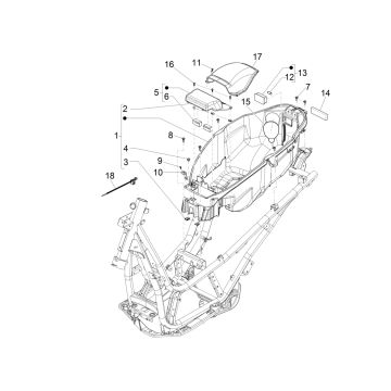 Helmbak Piaggio Beverly 300 ie ABS Euro 4 2016-2020