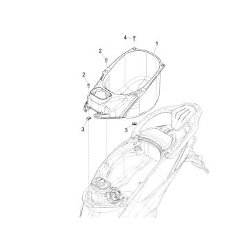 Helmbak Piaggio Liberty 125 IGET 3V IE ABS Euro 4 2015-2019