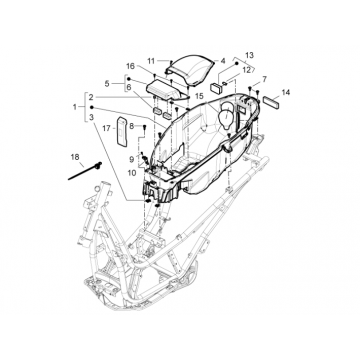 Helmbak Piaggio Beverly 350 Sport Touring Euro 3 2013-2014