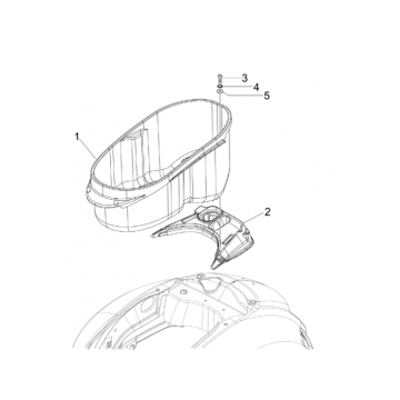 Helmbak Vespa GTS 250 ie 2005-2016 (zonder ABS)