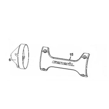 Hitteschild uitlaat Generic Roc 50 2-takt 2010 zilver