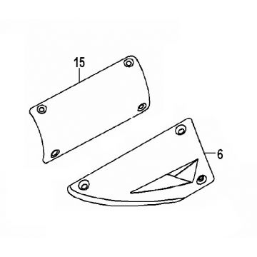 Hitteschild uitlaat Generic Xor 50 2-takt 2009 wit