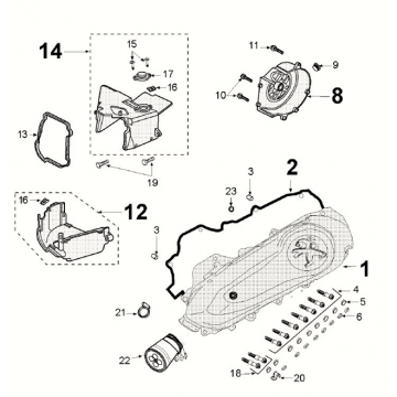 Housing cover 2 Peugeot Django 4-takt E5