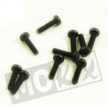 Metaalschoef M5x20mm kruiskop zwart 10 stuks