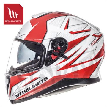 Helm integraal MT Thunder III SV Effect wit / rood S