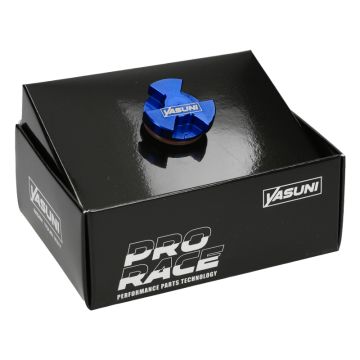 Olievulplug bout aluminium cnc Derbi Senda m16x1.5 blauw Yasuni pro race