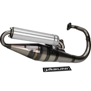 Uitlaat -Yasuni Z-blank/aluminium Peugeot verticaal 50 2-takt Speedfight 1-2/X-Fight/Vivacity &lt;-2008/Trekker/Squab/Speedake/Metal-X/Looxor/Elystar/Buxy/Elyseo tub1001