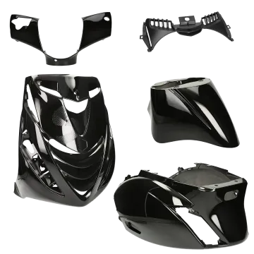 Kappenset SP look Piaggio Zip 2000→50cc 2/4-takt hoogglans zwart 5-delig