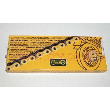 Ketting 420-1/4 128 schakels o.a. Honda MT/MB goud racing Regina